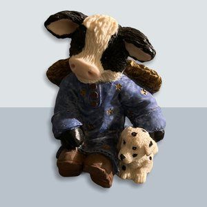 Vintage, Cow Angel Figurine with Dalmation